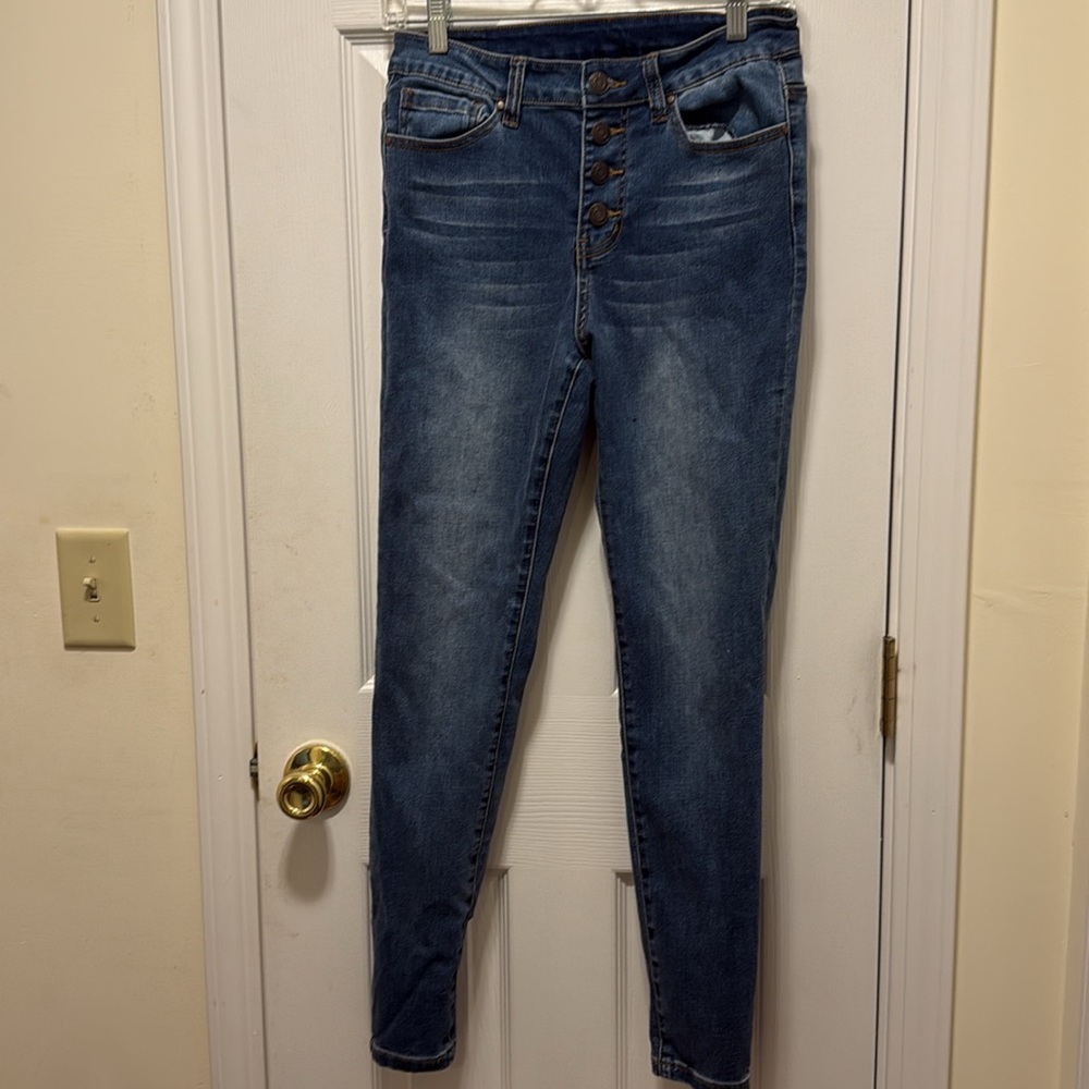 Grace and Lace Denim Button Fly Skinny Jeans